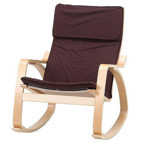リラックスチェアー スリム ロッキングタイプ W670×D960×H900mm 480mm 綿35 ポリエステル65 樺材 おし..