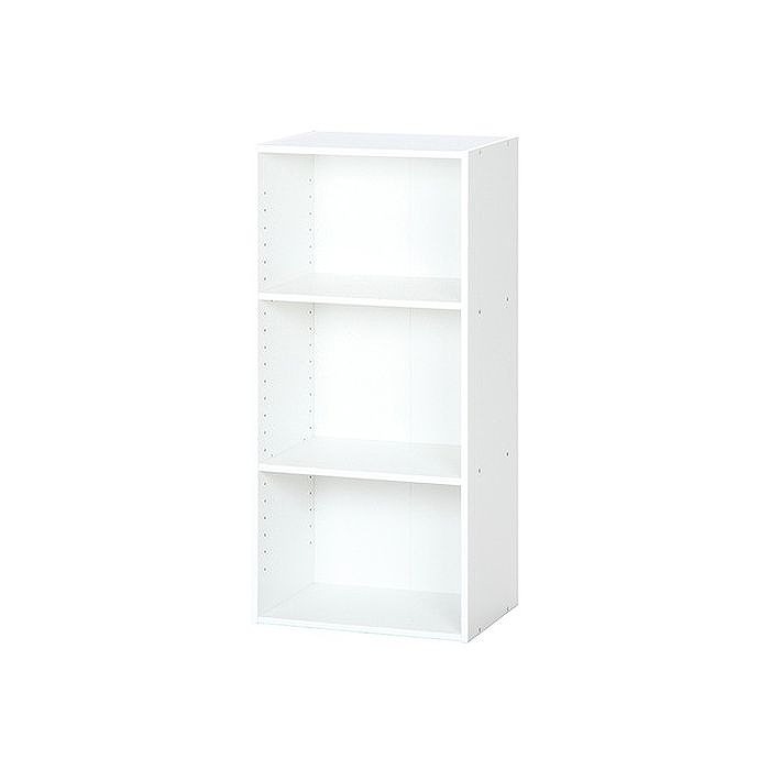 カラーボックス 可動棚 W418×D290×H890mm プリント紙化粧パチクルボード おしゃれ ホワイト(代引不可)..