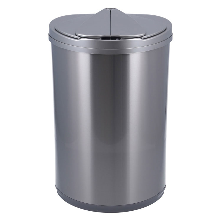 ゴミ箱 ダストボックス 47L 横開閉式 センサー付き ステンレススチール スリム コンパクト おしゃれ 蓋つき 自動 キッチン 台所 大容量 センサー式 自動開閉 シンプル(代引不可)【送料無料】