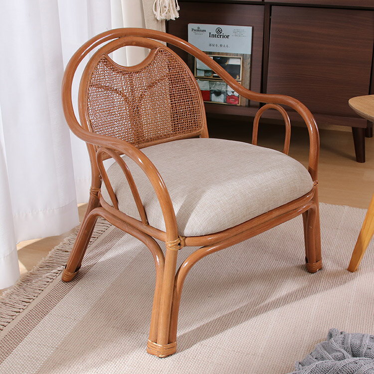 ラタン アームチェア スタッキング LBR 籐家具 ラタンチェア リビング 寝室 和室 椅子 チェア(代引不可)【送料無料】