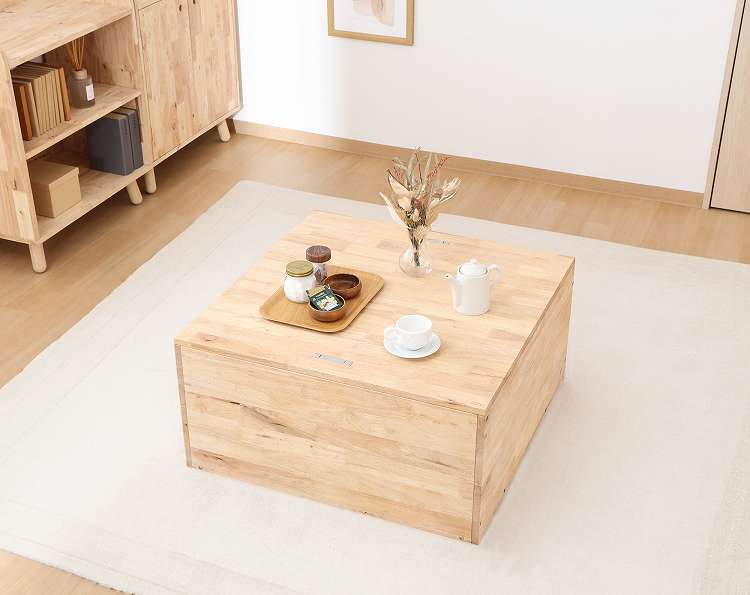 NS TATAMI センターテーブル 天然木 木目 テーブル リビング ワンルーム ダイニングテーブル(代引不可)【送料無料】 [2]