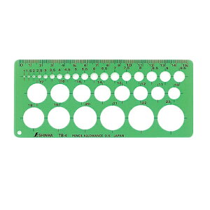 シンワ・テンプレート‐円定規‐小・TA-4E‐66003 大工道具:測定具:その他測定・製図2