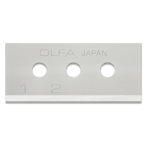 【用途】セーフティラップカッター用替刃。【機能・特徴】刃は切れ味が落ちたら、刻印されている数字を順番にスリット部分へ合わせて装着すれば、1枚の刃で4ヶ所使用できます。【仕様】●刃厚：0.4mm。●入数：10枚。●適合本体：セーフティラップカッター。【材質】●合金工具鋼。【注意事項ほか】●替刃の交換の際は十分にご注意ください。刃物ですから取り扱いに注意してください。幼児の手の届かないところに保管してください。【商品サイズ】幅17.8× 高さ40× 奥行0.4mm 重量2g【送料について】北海道、沖縄、離島は送料を頂きます。