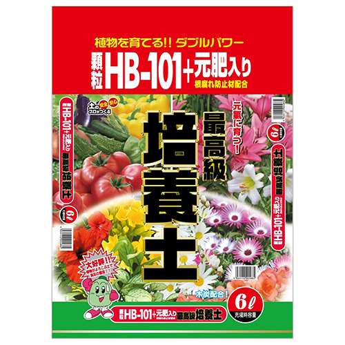 【用途】園芸用培養土。【機能・特徴】天然有機質のバーグ堆肥、バーミキュライト、ピートモス、腐葉土、木炭などの自然に優しい天然素材を主原料としたオールマイティな高級園芸培養土です。保水性・排水性・通気性・保肥性に優れていますので、草花と野菜の生育に最も適し、植物の根に馴染みやすく毛根の成長が活発に進みます。土壌改良の役目も果たし、有効菌を増やし作業障害を減らしあらゆる植物を元気に育てます。根の活力を高めるとともに、病原菌の抑制に効果があります。【仕様】●充填時容量：6L。●PH：6.5±0.5。●EC：0.5以下。【材質】●赤玉土・バーグ堆肥・鹿沼土・腐葉土・軽石。●バーミキュライト・ピートモス・ココハスク。●パーライト・木炭。【送料について】北海道、沖縄、離島は送料を頂きます。【ご注意！！】メーカー取寄せ商品の為、ご注文頂いたタイミングによってはご用意が出来ない場合もございます。予めご了承の程お願い致します。