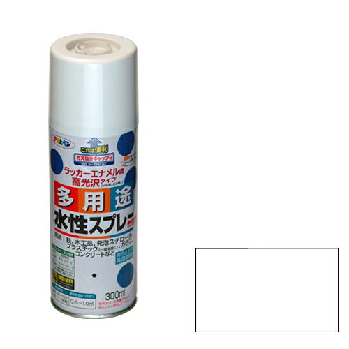 アサヒペン・水性多用途スプレー・300MLシロ【送料無料】