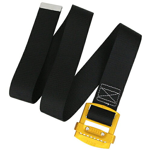 【用途】一般作業用ベルト。【機能・特徴】スライドバックルで、スピーディにサイズ調整が可能です。【仕様】●ベルト幅：50mm。●最大有効寸法：1130mm。●バックル色：ゴールド。●ベルト色：ブラック。【材質】●ベルト：ナイロン。●バックル：アルミ合金。【商品サイズ】幅80×高さ280×奥行40mm　重量200g【注意事項ほか】用途以外には使用しないで下さい。合成繊維製品ですので、火気、薬品等に近づけないで下さい。本体及び金具に傷が不具合がある場合は使用をしないで下さい。仕様・外観等は改良のため予告なく一部変更する事があります。【送料について】北海道、沖縄、離島は送料を頂きます。