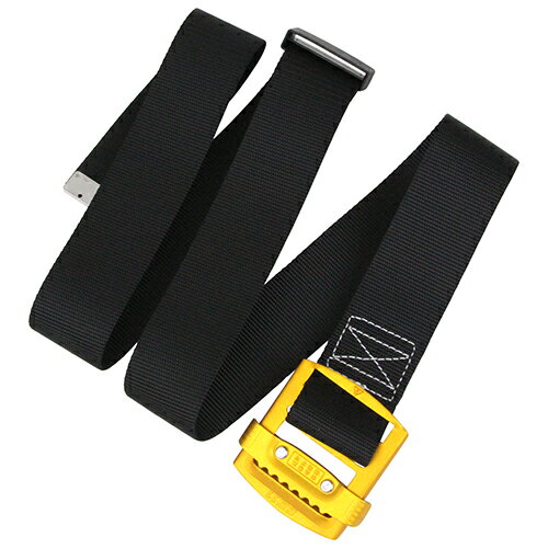 【用途】一般作業用ベルト。【機能・特徴】スライドバックルで、スピーディにサイズ調整が可能です。【仕様】●ベルト幅：50mm。●最大有効寸法：1280mm。●バックル色：ゴールド。●ベルト色：ブラック。【材質】●ベルト：ナイロン。●バックル：...