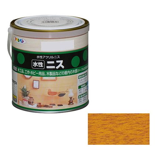 【用途】木工品、工作・ホビー用品、木製品などの屋内の木部(床を除く)の塗装。【機能・特徴】着色とニス塗りが同時にでき、木目を生かした美しいツヤに仕上がります。水性塗料なので塗りやすく、用具の後始末も水でできます。【仕様】●内容量：0.7L。●色：ライトオーク。●標準塗り面積(2回塗り)：5.4〜9.8m2。●乾燥時間：夏期30分〜1時間・冬期2〜3時間。●一般名：水性アクリル樹脂塗料。【商品サイズ】幅115×高さ120×奥行115mm　重量900g【注意事項ほか】●塗料の粘度が高くて塗りにくい時は、水で少し(5パーセント以内)うすめて下さい。●用具は、塗料が乾かないうちに水か湯で洗ってください。【送料について】北海道、沖縄、離島は送料を頂きます。
