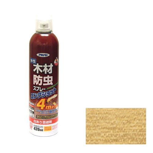 アサヒペン 水性木材防虫スプレー 420MLトウメイ(クリヤ)【送料無料】