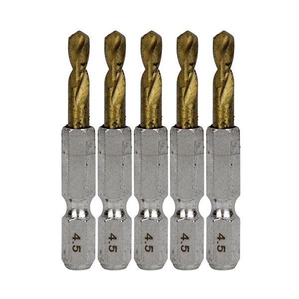 乐天商城 - 六角軸Tin鉄ドリル 極短 4.5mm 5pcs