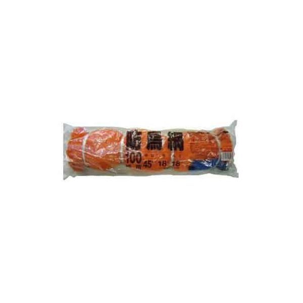 【商品特長】【用途】菜園へのスズメやヒヨドリ侵入防止用。【機能・特徴】100坪用防鳥網です。【仕様】●サイズ：18m×18m。●色：オレンジ。●目合：45mm目。●張ヒモ付。●100坪用。【材質】●ポリエチレン。■商品コード:4989156035035■JANコード:4989156035035■ブランド名:日本マタイ■商品名:防鳥網■規格:18MX18M【送料について】北海道、沖縄、離島は送料を頂きます。