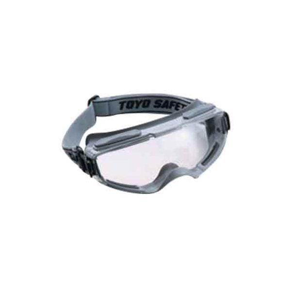 TOYO ハイパーゴーグル クリア NO.1390 グレー 研磨 切削 ベンチレーション付 防じんめがね くもり止め加工(4.0)
