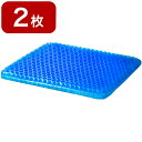 ジェルクッション2個組 サポートクッション 腰痛 体圧分散 カバー付き ゲルクッション 座布団 ジェルシート クッション(代引不可)【送料無料】