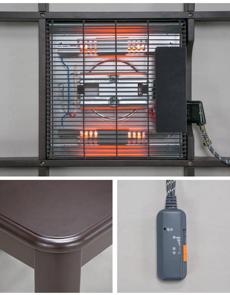 ダイニングこたつ 4点セット 2人掛け テーブル こたつ布団 チェア2脚 105×80cm 2人用 600W薄型ファンヒーター 撥水フランネル生地 冬 あったか(代引不可)【送料無料】