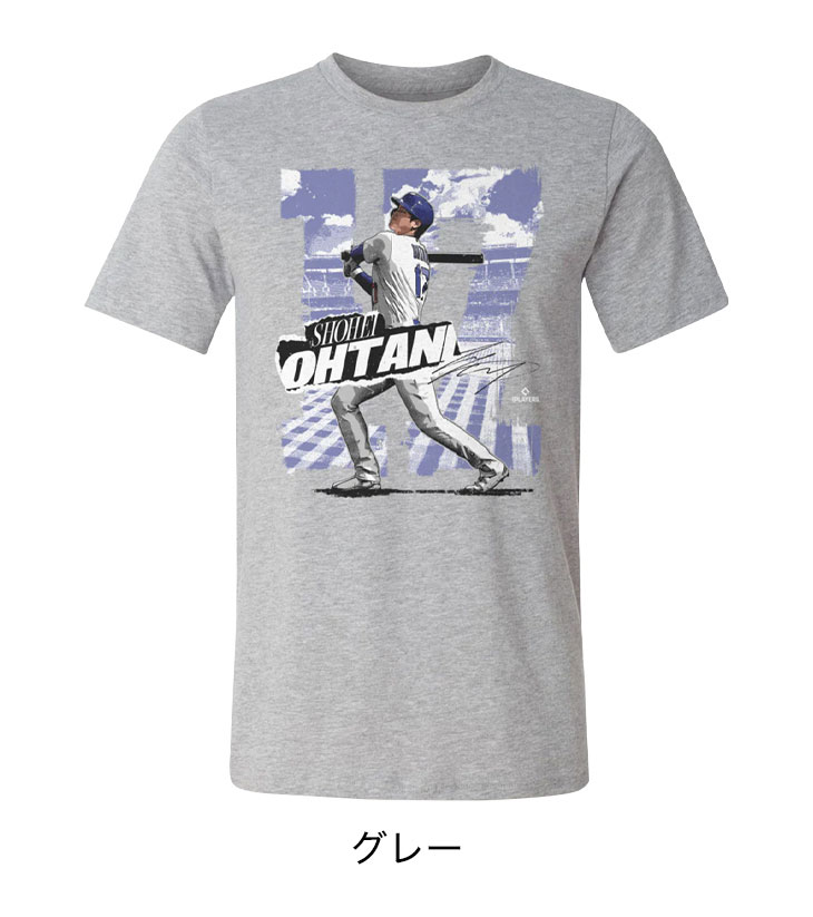 MLBPA公式ライセンス 大谷翔平グラフィックTシャツ スタジアム柄 S/M/L/XL メンズ レディース グレー ブルー 直輸入品 大谷翔平 Tシャツ ドジャース 応援 グッズ 野球 メジャーリーグ MLB(代引不可)【送料無料】