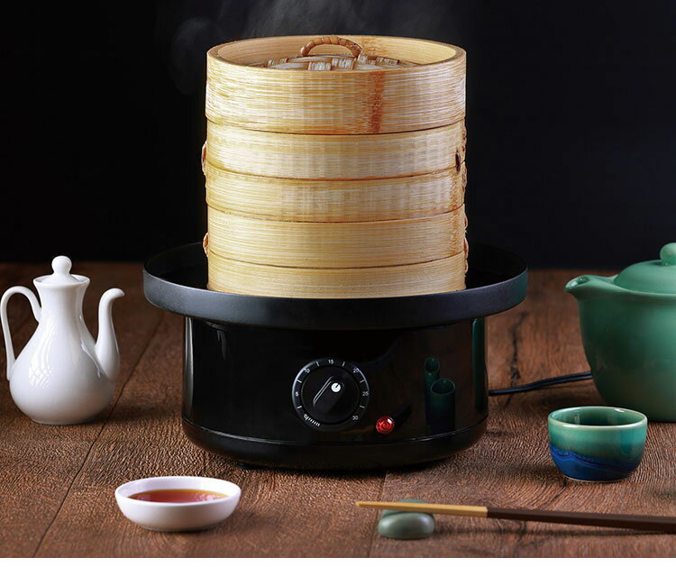せいろ蒸し器点心爛漫 蒸し器 蒸籠 火を使わない 安心 タイマー付き 卓上 蒸し料理...