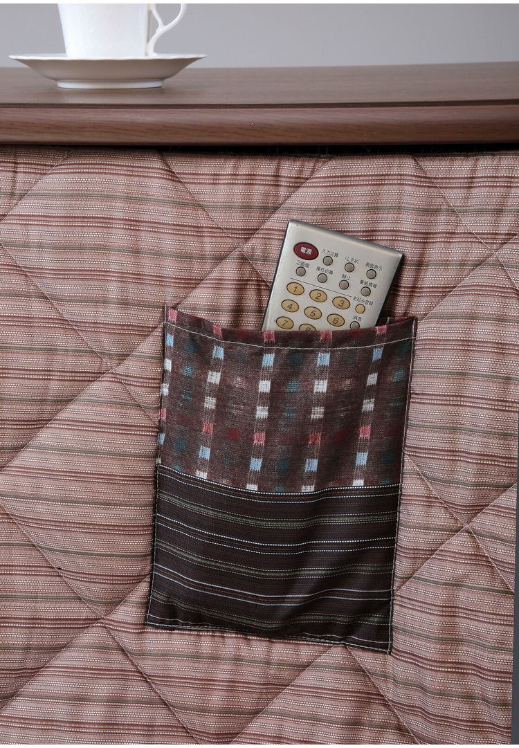 ハイタイプこたつ用掛布団 ポケット付き あったか 起毛フリース マチ付き こたつ布団 テーブルこたつ リビング ダイニング(代引不可)【送料無料】 [2]