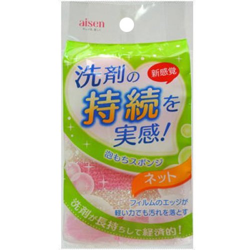 アイセン 泡もちスポンジ ネット【色はおまかせ】
