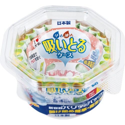 【商品詳細】本体サイズ:5.3×9.4×8.3cm本体重量:0.024kg本体:PP、紙、PET原産国:日本内容量:40枚彩りOK！電子レンジOK！・煮物の汁気、揚げ物の油などを超速吸収しておいしさをキープ。・三層構造で汁モレ防止。ちょっと深めで色移り防止。・汁や油を吸うと柄が浮き出て色鮮やかに。・メーカー；東洋アルミエコープロダクツ・サイズ；底辺直径約3.5cm×深さ約3cm・内容；緑16枚、黄・赤各12枚（合計40枚入）【送料について】北海道、沖縄、離島は送料を頂きます。※パッケージデザイン等は予告なく変更されることがあります。