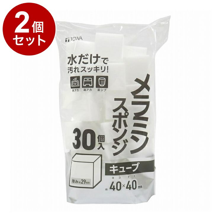 【単品2個セット】 BMS メラミンスポンジ 30キューブ 東和産業