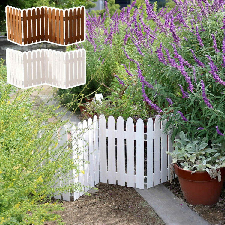 折り畳めるウッドミニフェンス 1枚組 WF-120F ジグザグ、コの字型、四角形など… 好きな形で自在に置ける♪(代引不可)