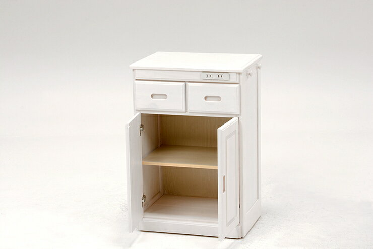 萩原 キッチンカウンター MUD-6520WS 収納 キッチン コンセント付き(代引不可)【送料無料】 [2]