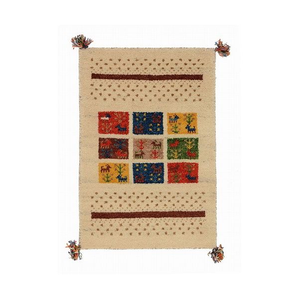 ギャッベ マット・ラグ GABBEH D19 約60×90cm MU(代引不可)【送料無料】