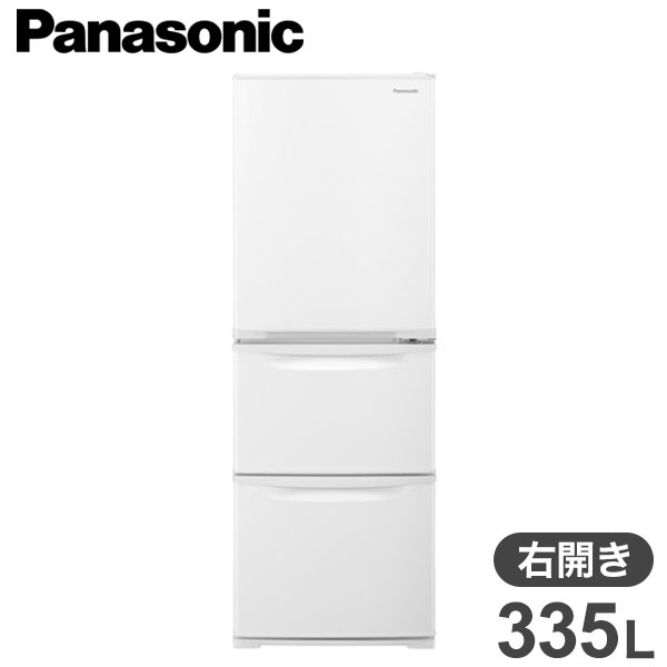 【開梱設置無料】パナソニック 冷凍冷蔵庫 NR-C343C-W 3ドア スリム冷凍冷蔵庫 335L 右開き グレイスホワイト 冷蔵庫 冷凍庫 大容量野菜室 Panasonic 設置配送無料(代引不可)【送料無料】のサムネイル