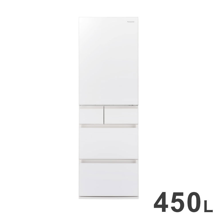 【全国配送可】パナソニック Panasonic 450L パーシャル搭載冷蔵庫 NR-E459PX-W ホワイト(代引不可)【送料無料】