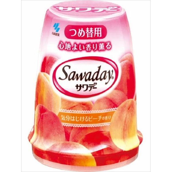 置放型 - 小林製薬 サワデー つめ替用 気分はじけるピーチの香り 140G 芳香消臭 トイレ用 トイレ用(代引不可)
