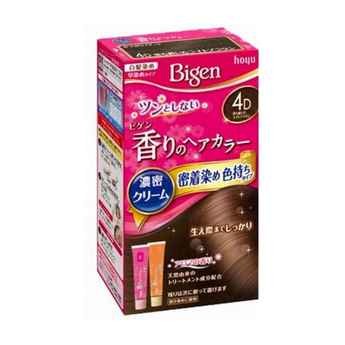 ホーユー ビゲン 香りのヘアカラー クリーム 4D 落ち着いたライトブラウン 医薬部外品(代引不可)