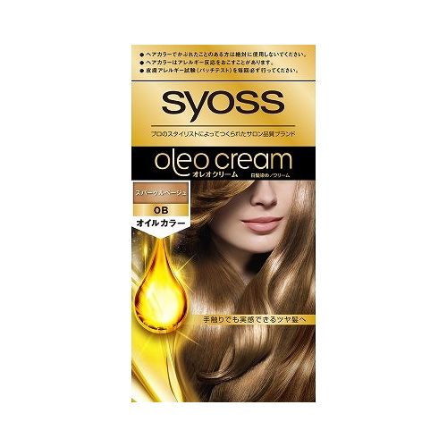 【商品説明文】「オイル美容」の発想から進化したサロン品質の濃厚オイルカラー。2剤式のクリームに、あらかじめホホバオイル、アーモンドオイル、ローズヒップオイル、ピュアオイル＊(毛髪保護成分)を惜しみなく配合。白髪も黒髪もしっかり染め上げながら、手触りでも実感できるツヤ髪へ。しっかり白髪を染めたい方にご提案する暖色系から寒色系まで17色の展開。＊パルミチン酸イソプロピル商品区分：医薬部外品成分：(1剤)サイオス ohca 0b 有効成分:5-アミノオルトクレゾール、パラアミノフェノール、メタアミノフェノール、硫酸トルエン-2,5-ジアミン、レゾルシン その他の成分:流動パラフィン、poeステアリルエーテル、ステアルトリモニウムクロリド、イソプロパノール、アミノエチルアミノプロピルメチルシロキサン・ジメチルシロキサン共重合体、ポリ塩化ジメチルジメチレンピロリジニウム液、アルモンド油、ホホバ油、ローズヒップ油、濃グリセリン、エデト酸塩、無水亜硫酸na、アスコルビン酸、セトステアリルアルコール、poeセトステアリルエーテル、強アンモニア水、mea、水酸化k、炭酸水素アンモニウム、香料 (2剤)クリームデベロパー k 有効成分:過酸化水素水 その他の成分:ステアルトリモニウムクロリド、イソプロパノール、パルミチン酸イソプロピル、フェノキシエタノール、poeセトステアリルエーテル、セトステアリルアルコール、ヒドロキシエタンジホスホン酸液、ピロリン酸naメーカー名：ヘンケルジャパン原産国：タイ内容量：1個【代引きについて】こちらの商品は、代引きでの出荷は受け付けておりません。【送料について】北海道、沖縄、離島は送料を頂きます。