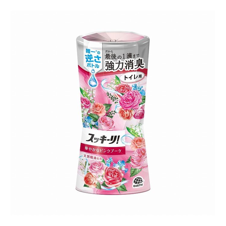 【単品12個セット】 アース製薬 トイレのスッキーリ!ピンクブーケの香り 400ML(代引不可)【送料無料】