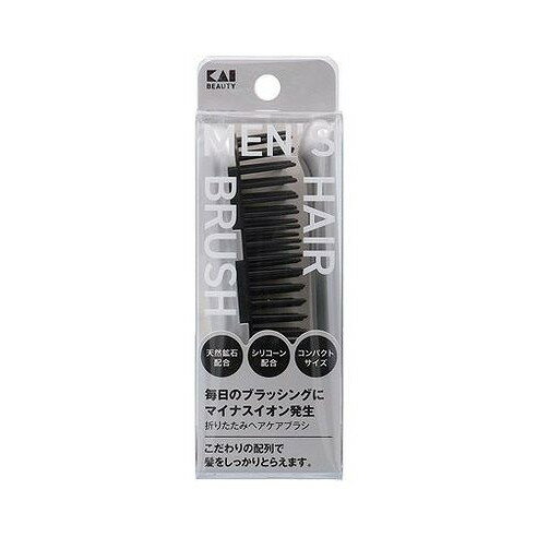 【単品2個セット】 KQ1835 折りたたみヘアケアブラシ 貝印(代引不可)