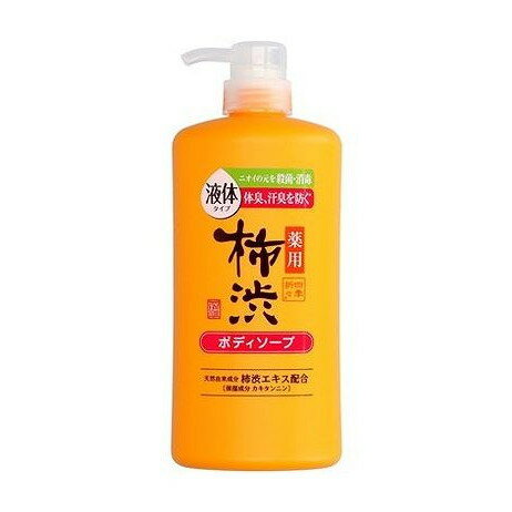 【単品9個セット】 四季折々 薬用 柿渋 ボディソープ 本体 600ml 熊野油脂(代引不可)【送料無料】