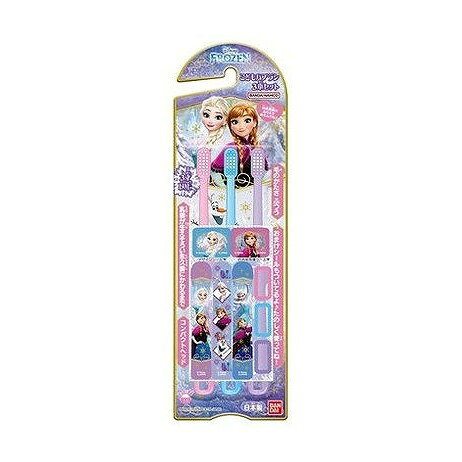 【商品詳細】「アナと雪の女王」のハブラシ3本セット。歯ぐきを傷めない丸い毛先、奥歯まで磨きやすいコンパクトヘッド。正しい握り方がわかりやすい親指ストッパー。台紙裏面にはごほうびぬりえを印刷。キャラクターシールデザイン全3種。メーカー名:バンダイ生産国・加工国:日本内容量:3本【代引きについて】こちらの商品は、代引きでの出荷は受け付けておりません。【送料について】北海道、沖縄、離島は送料を頂きます。