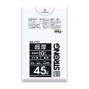【単品3個セット】 GT43 ポリ袋45L透明 10枚 0.05 ハウスホールドジャパン(代引不可)(3)