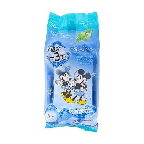 【単品2個セット】 マンダム ハッピーデオ ボディシート 極冷 シャープミント マンダム(代引不可)