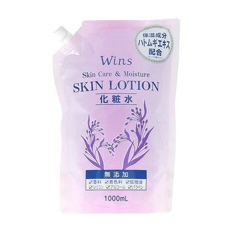 【単品10個セット】 ウインズハトムギエキス化粧水大容量詰替1000ml 日本合成洗剤(代引不可)【送料無料】