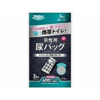 【単品6個セット】 ドクターズone 男性用尿バッグ3枚入 第一衛材(代引不可)【送料無料】