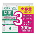 【単品5個セット】 日本製紙クレシア スコッティ ウェットティシュー 除菌 ノンアルコール つめかえ用 3コパック(代引不可)【送料無料】(3)