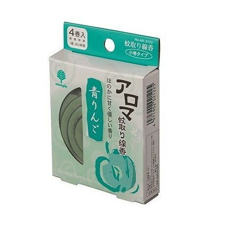 【単品7個セット】 アロマ蚊取り線香 青りんご 4巻(代引不可)