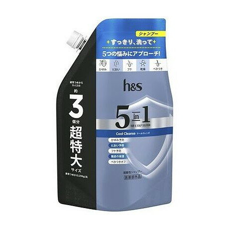 h&s 5in1 クールクレンズ シャンプー つめかえ超特大サイズ P&Gジャパン(代引不可)