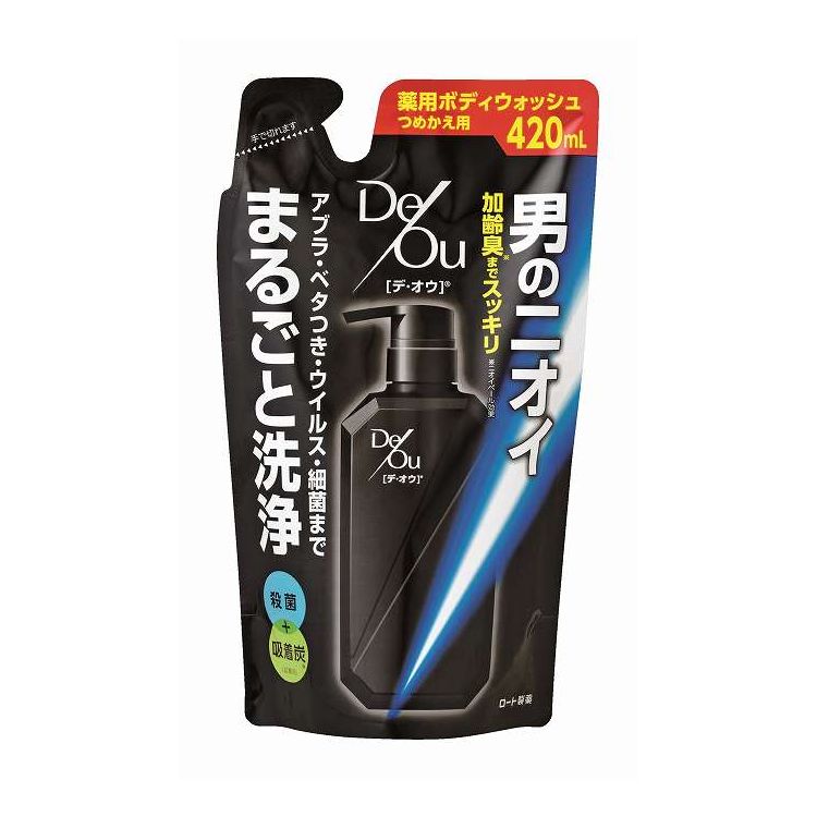 【単品10個セット】 ロート製薬 デ・オウ 薬用クレンジングウォッシュ 詰替え 420ml(代引不可)【送料無..