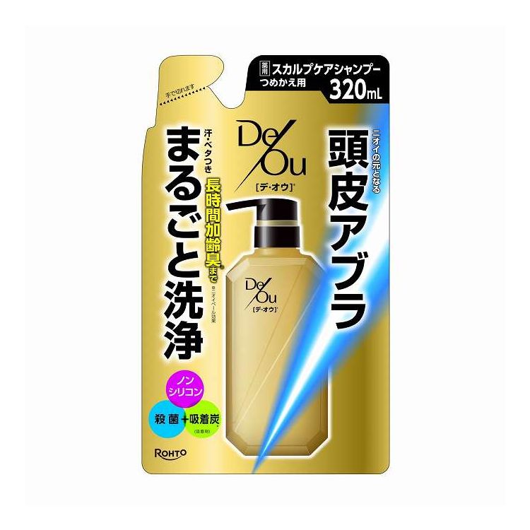 【商品詳細】毛穴に詰まった皮脂や汚れ、汗のニオイまですっきり落とす薬用シャンプー。殺菌成分がニオイの原因を殺菌し、毛髪・頭皮の汗のニオイの発生を防ぐ。薬用炭（吸着剤）を配合。ニオイの元の皮脂や汚れを吸着し、すっきり爽やかな頭皮へ導く。ニオイベール効果がUP＊。クレンジング成分が毛穴に詰まった皮脂を徹底洗浄。頭皮と毛髪のことを考えたノンシリコン処方。爽やかなシトラスハーブの香り。＊香料変更による。自社従来品比。【成分】有効成分：イソプロピルメチルフェノール、グリチルリチン酸ジカリウムその他の成分：薬用炭(特殊吸着炭)、POEラウリルエーテル酢酸Na、ラウレス硫酸Na、ヤシ油脂肪酸アミドプロピルベタイン液、濃グリセリン、ヤシ油脂肪酸ジエタノールアミド、PG、シクロヘキサンジカルボン酸ビスエトキシジグリコール、リン酸2Na、メントール、塩化Na、フェノキシエタノール、クエン酸、粘度調整剤、香料メーカー名：ロート製薬商品区分：医薬部外品内容量：320ML製造国：日本【代引きについて】こちらの商品は、代引きでの出荷は受け付けておりません。【送料について】北海道、沖縄、離島は送料を頂きます。