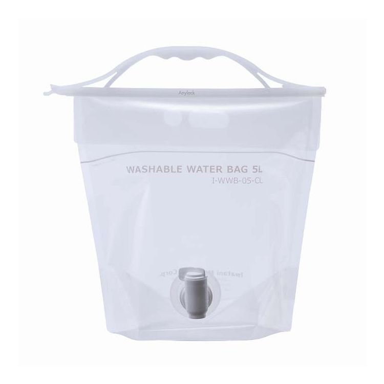 【単品2個セット】 岩谷マテリアル ウォッシャブルウォーターバッグ5Lクリア(代引不可)【送料無料】