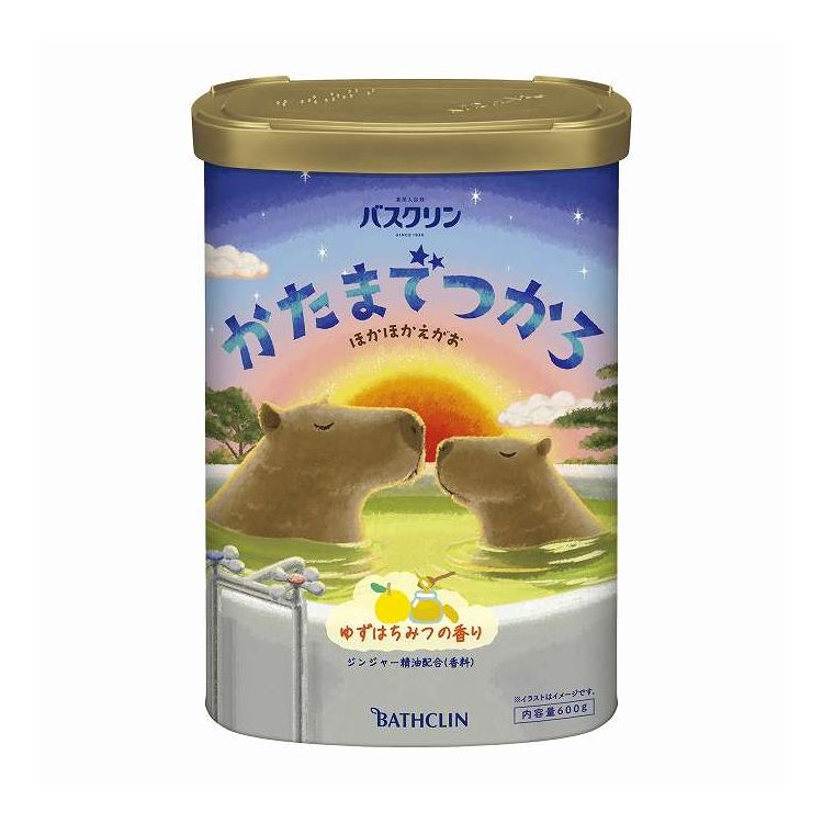 【単品9個セット】 バスクリン バスクリン かたまでつかろ ゆずはちみつの香り 600G(代引不可)【送料無..