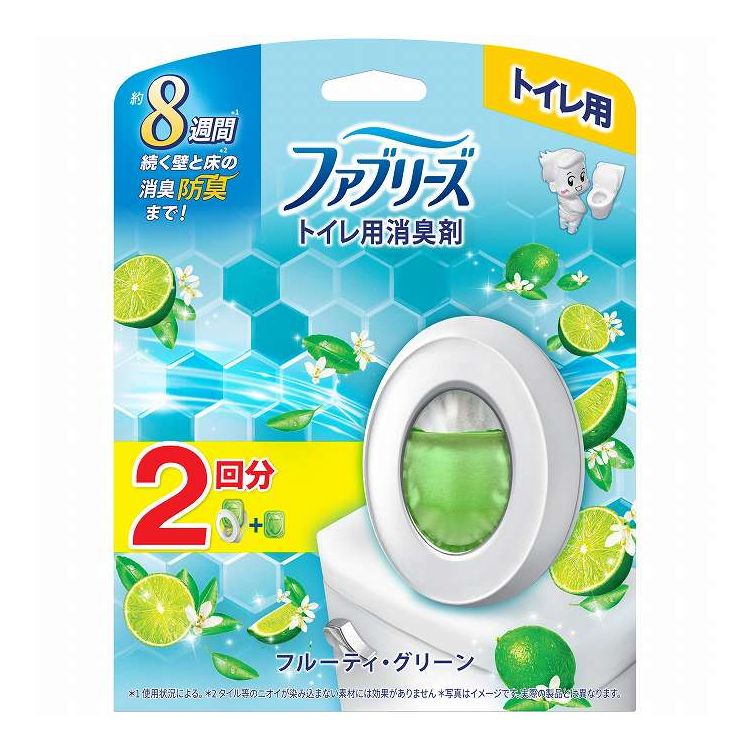 【単品17個セット】 P&Gジャパン ファブリーズトイレ用消臭剤フルーティグリーン本体+つめかえ1個パック(代引不可)【送料無料】
