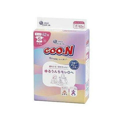 Potty, Diaperings - 【単品2個セット】 グーン ゆるうんちモレ0へ Sサイズ 大王製紙 62枚(代引不可)【送料無料】