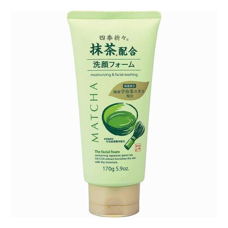 其它 - 【単品3個セット】 四季折々 抹茶配合 洗顔フォーム 熊野油脂 170G(代引不可)